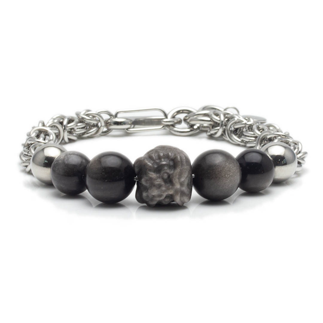 Myth Lion Obsidian Bracelet