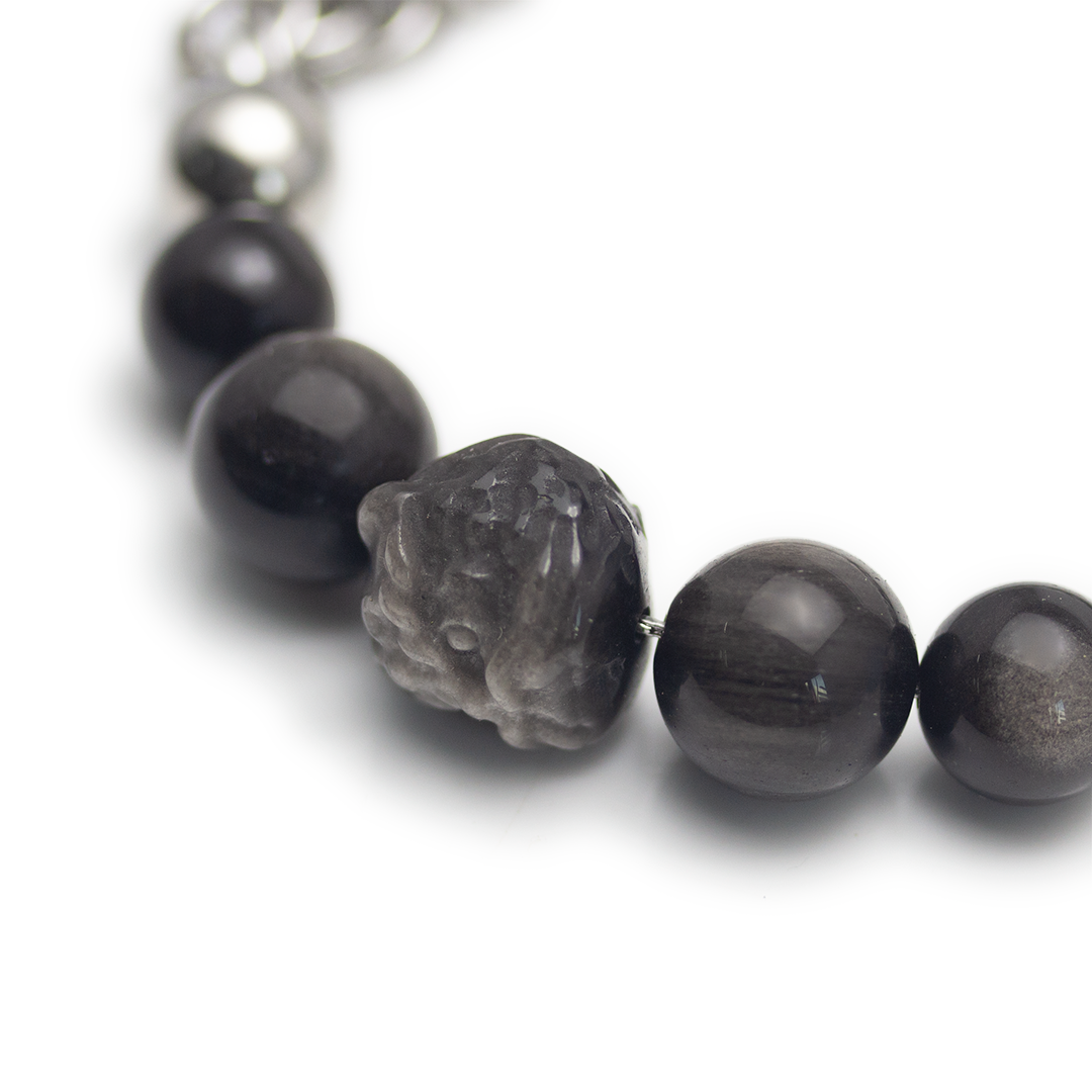 Myth Lion Obsidian Bracelet