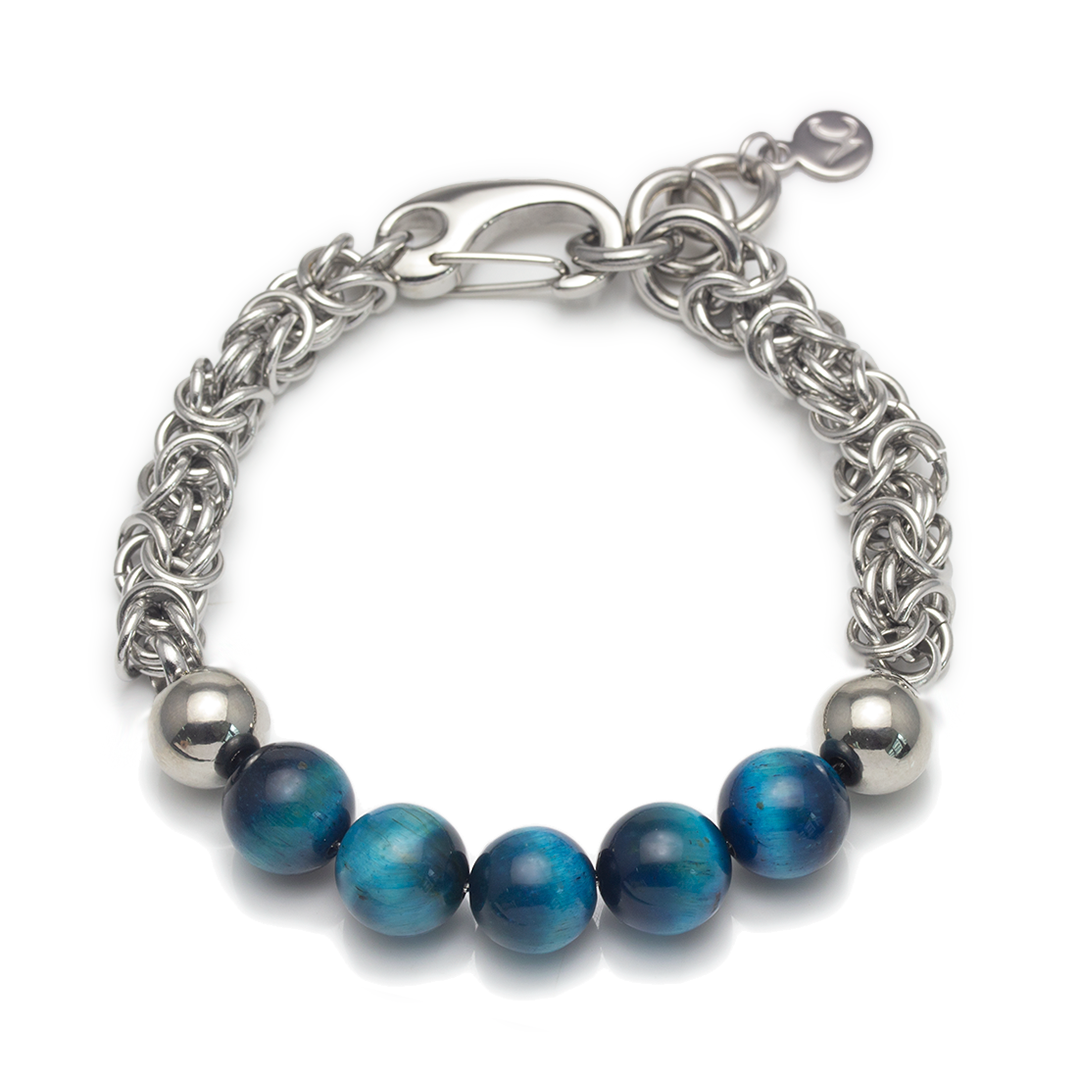 Guardiance Blue Tiger's Eye Stone Bracelet