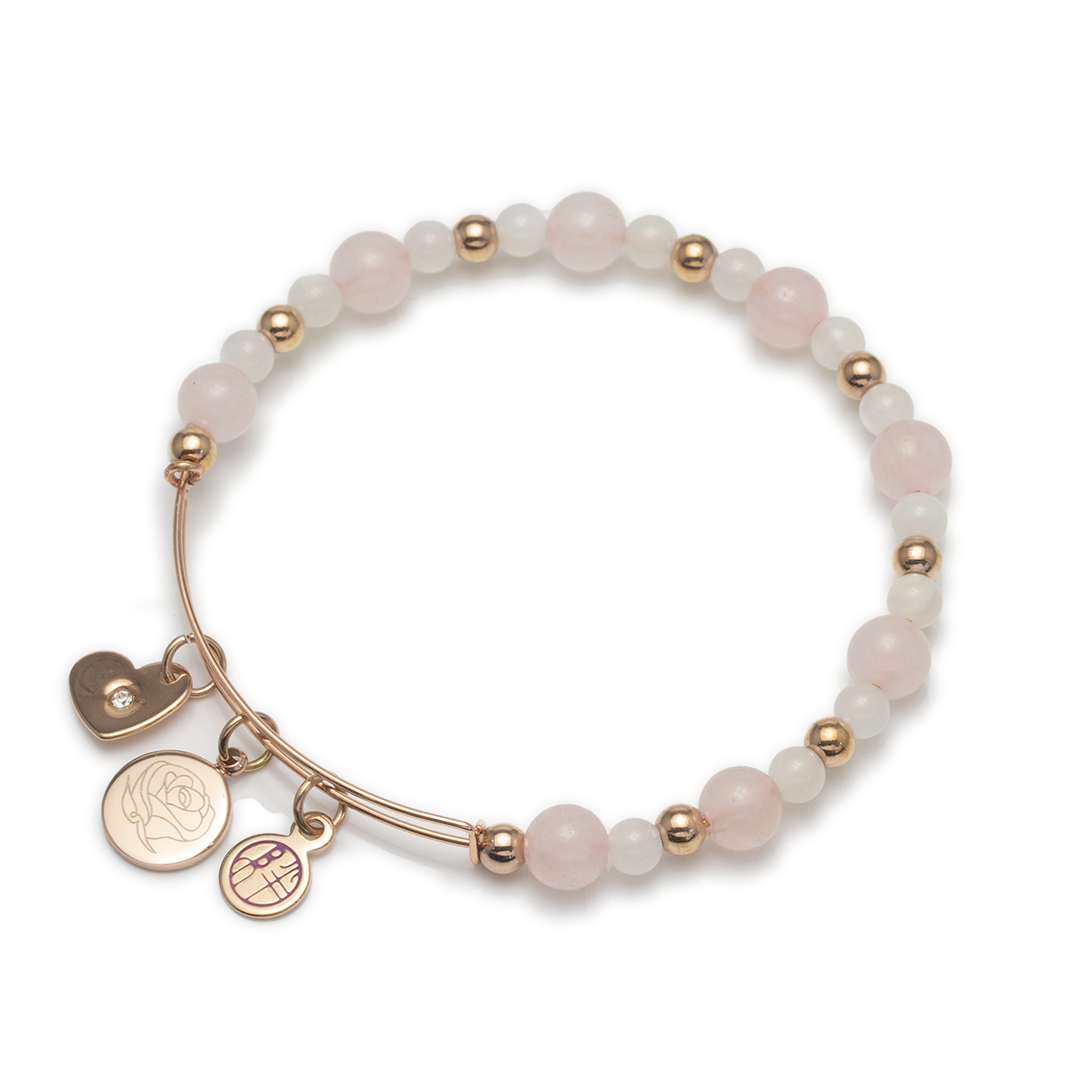 Secret Garden Crystal Bangle - Rose