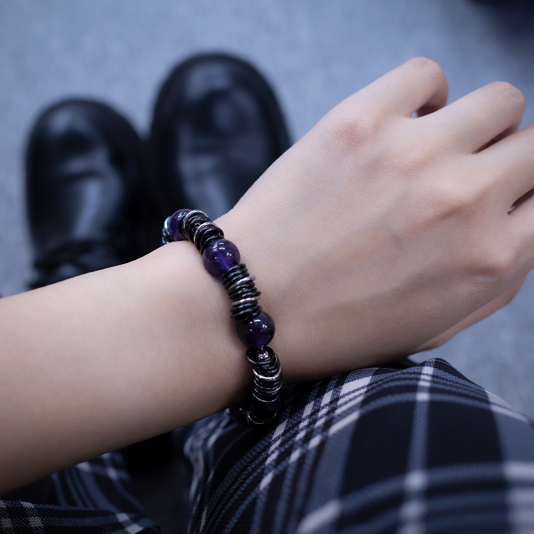 Dusk Amethyst Bracelet - Meditative Journey