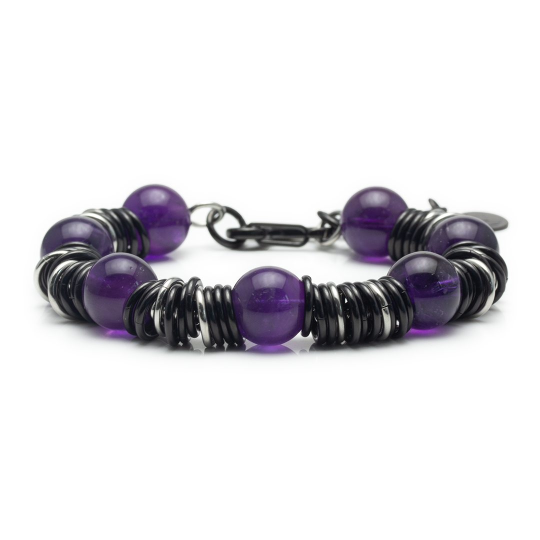 Dusk Amethyst Bracelet - Meditative Journey