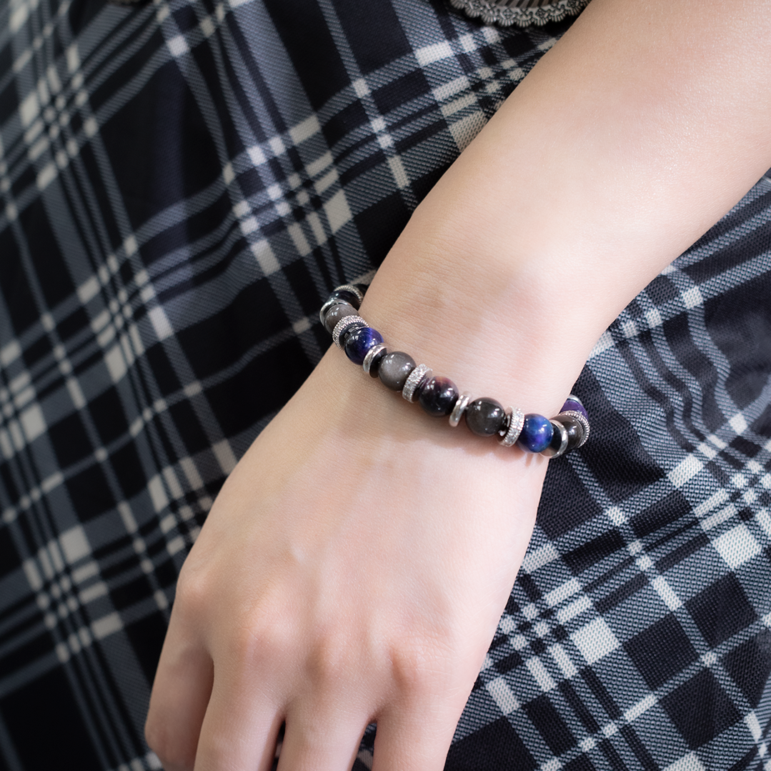 Galaxy Tiger's Eye Bracelet - Light Veil