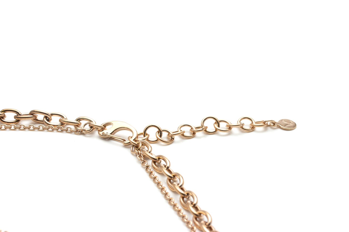 Allora Heart Customize Engraving Double Necklace - Rose Gold