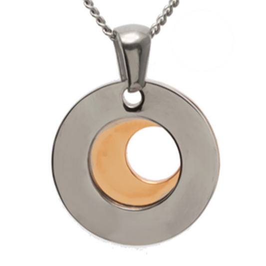 To the moon Customize Engraving Necklace - Silver and Rose gold
