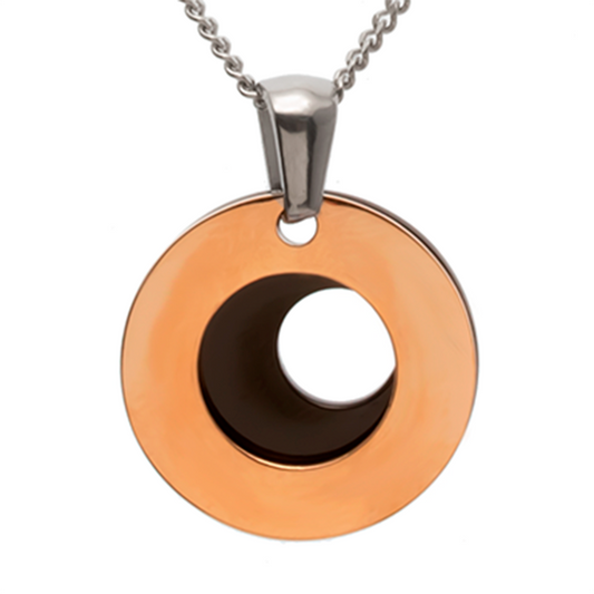 To the moon Customize Engraving Necklace - Rose gold and Black