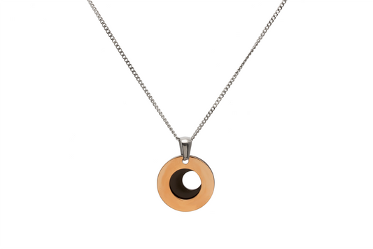 To the moon Customize Engraving Necklace - Rose gold and Black