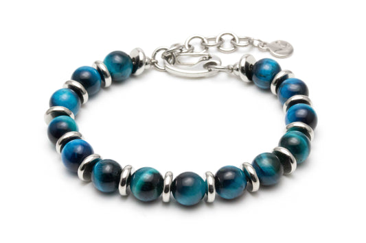 Gemstone Plate Bracelet - Blue [Gender neutral]