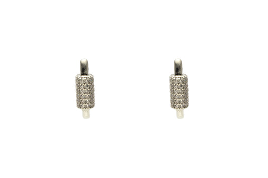 Square Crystalized Earrings - Small