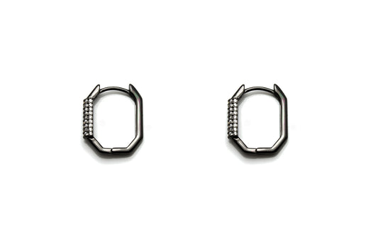 Square Crystalized Earrings - Large