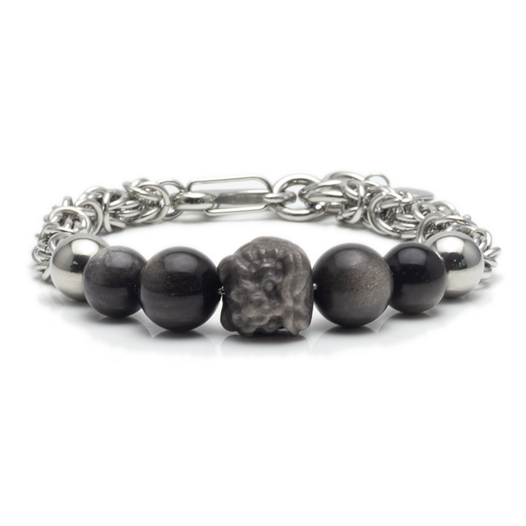 Myth Lion Obsidian Bracelet