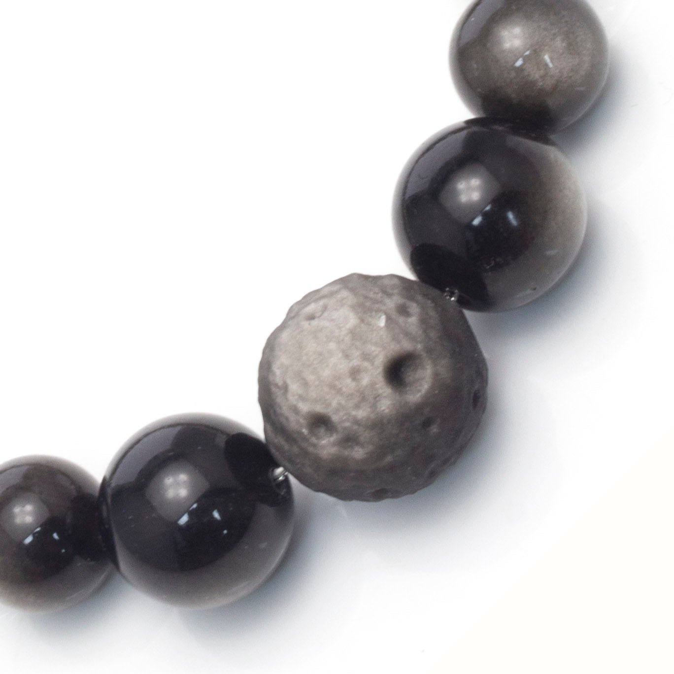 RAW Meteorite Obsidian Bracelet