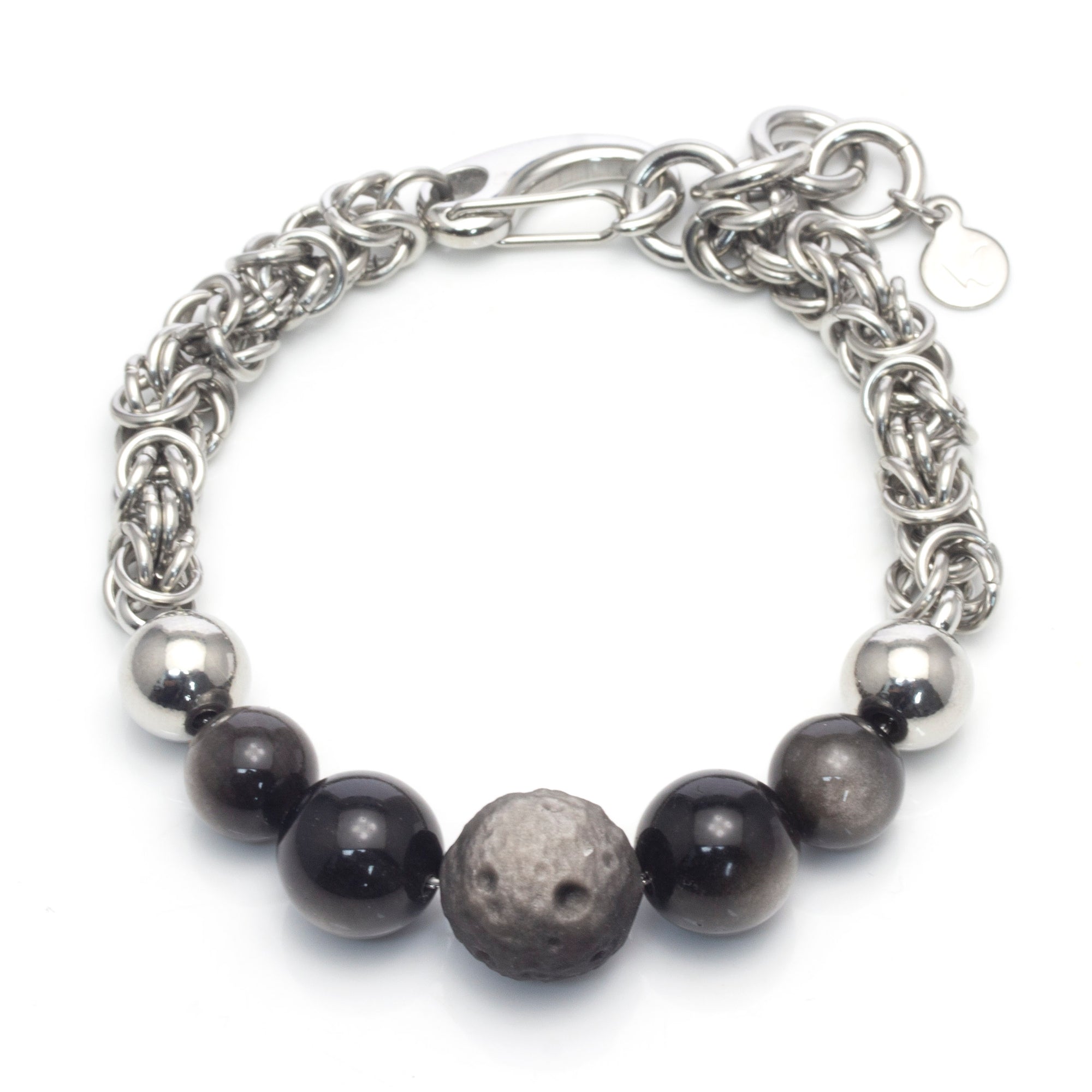 RAW Meteorite Obsidian Bracelet