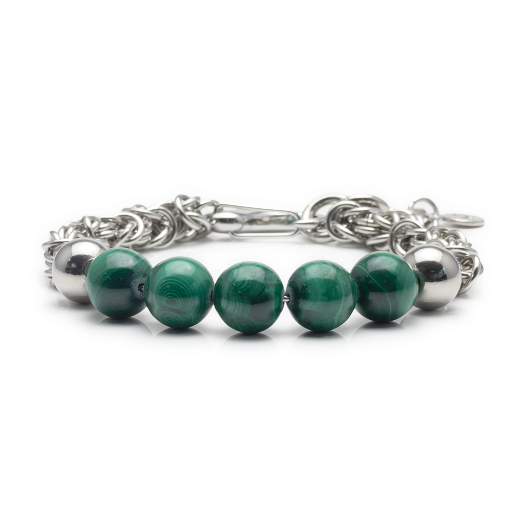 Changeless Engraving Malachite Bracelet