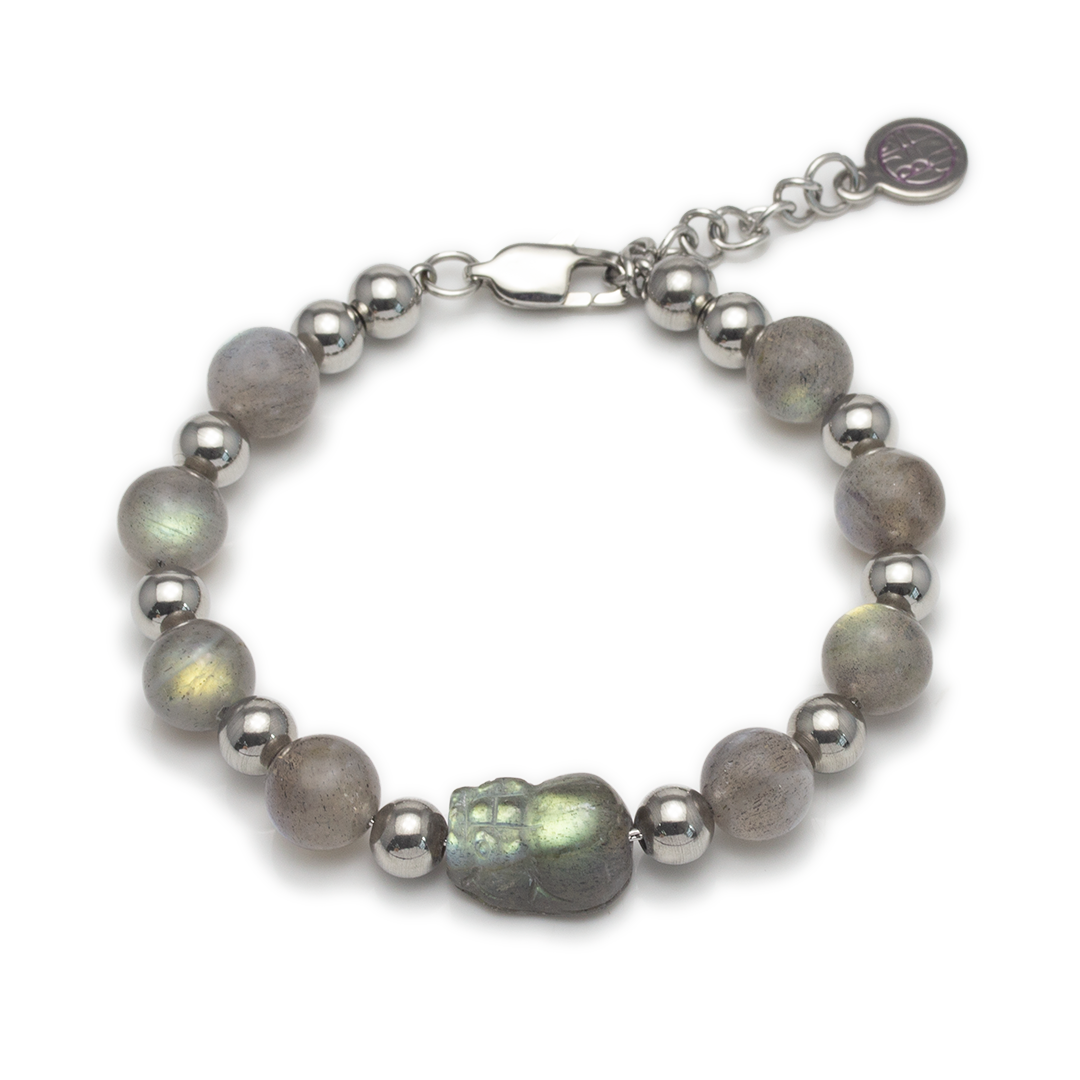 Brave Troops Grey Moon Stone Bracelet - My Muse