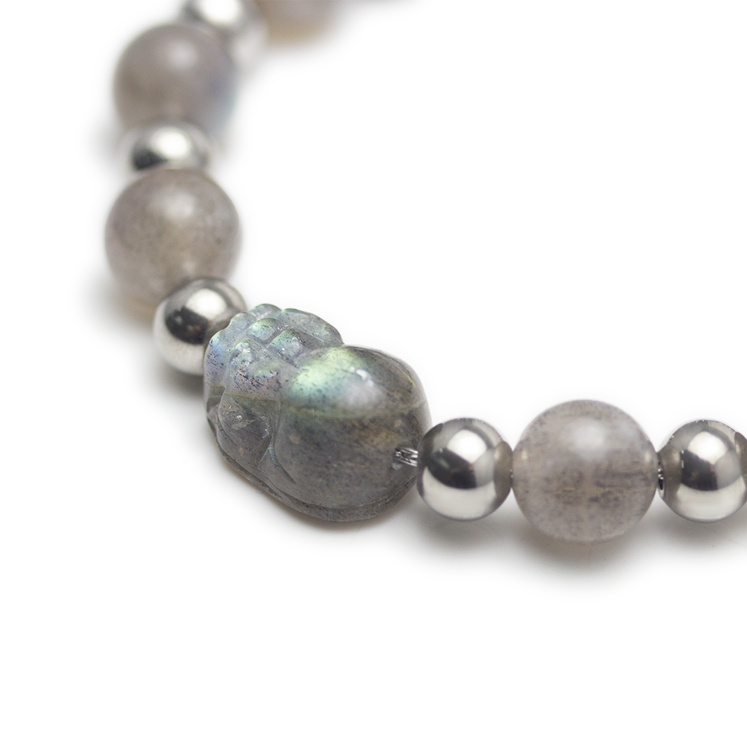 Brave Troops Grey Moon Stone Bracelet - My Muse