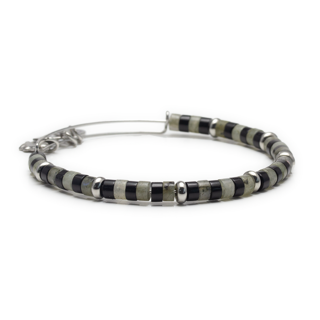 Mixology Obsidian Labradorite Bangle - Martini