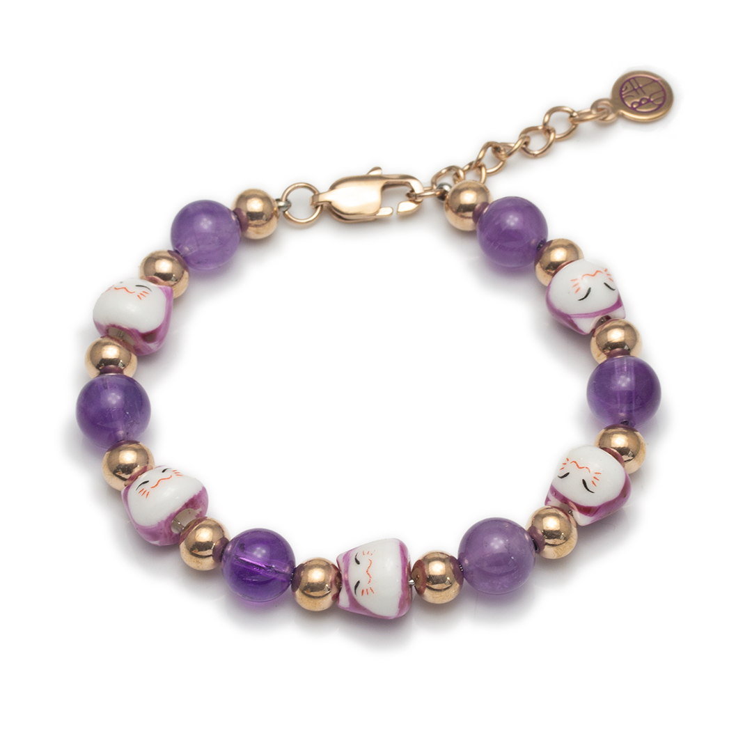 Maneki Amethyst Bracelet - Health Neko