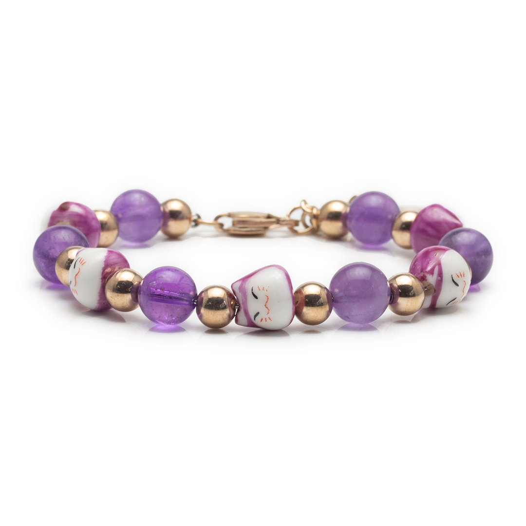 Maneki Amethyst Bracelet - Health Neko