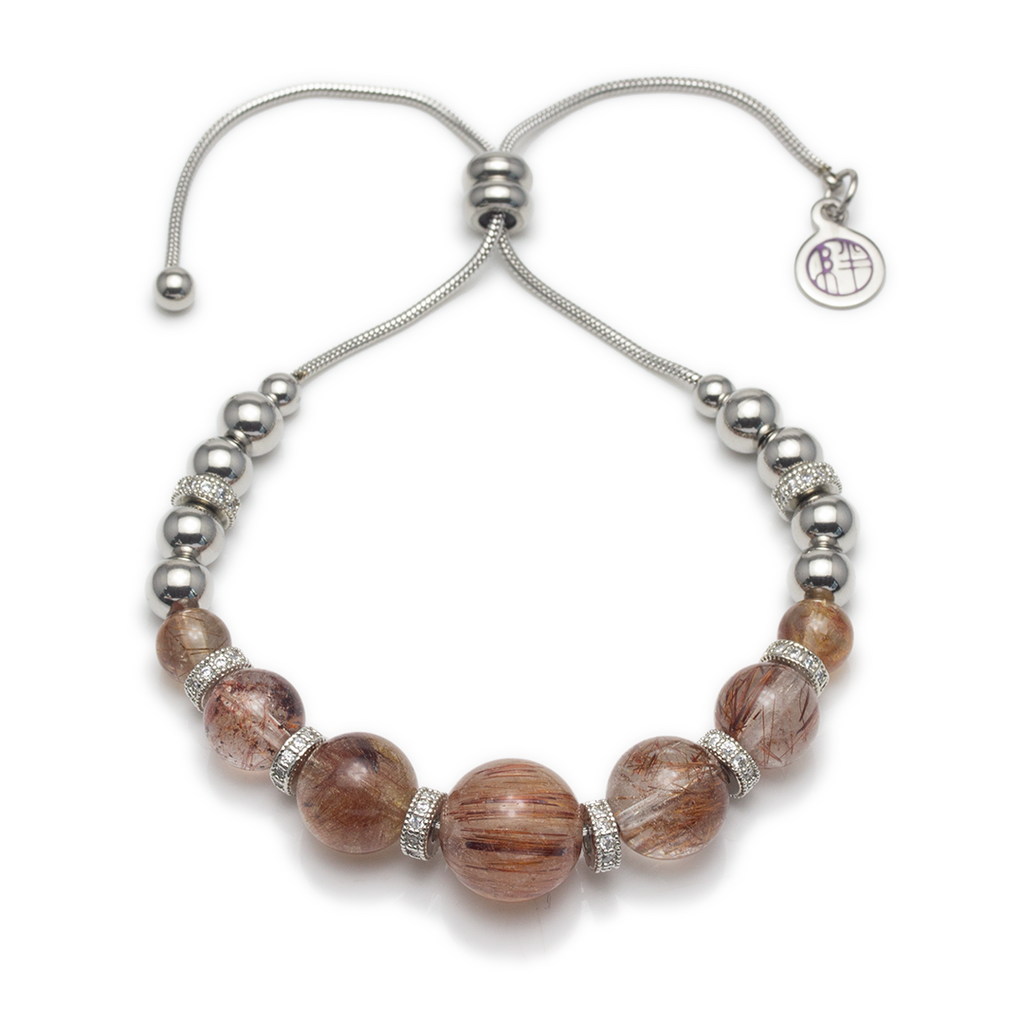 Spackling Planet Red Rutilated Quartz Bracelet - Mars