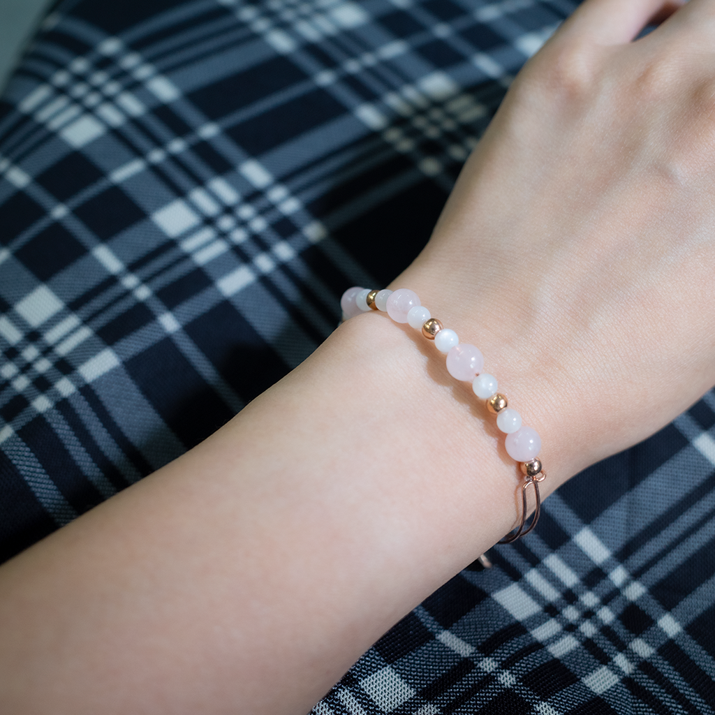 Secret Garden Crystal Bangle - Rose