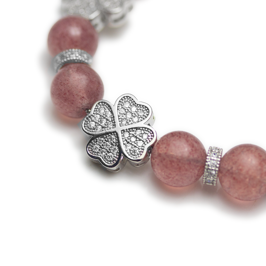 Treasure Island Strawberry Quartz Bracelet