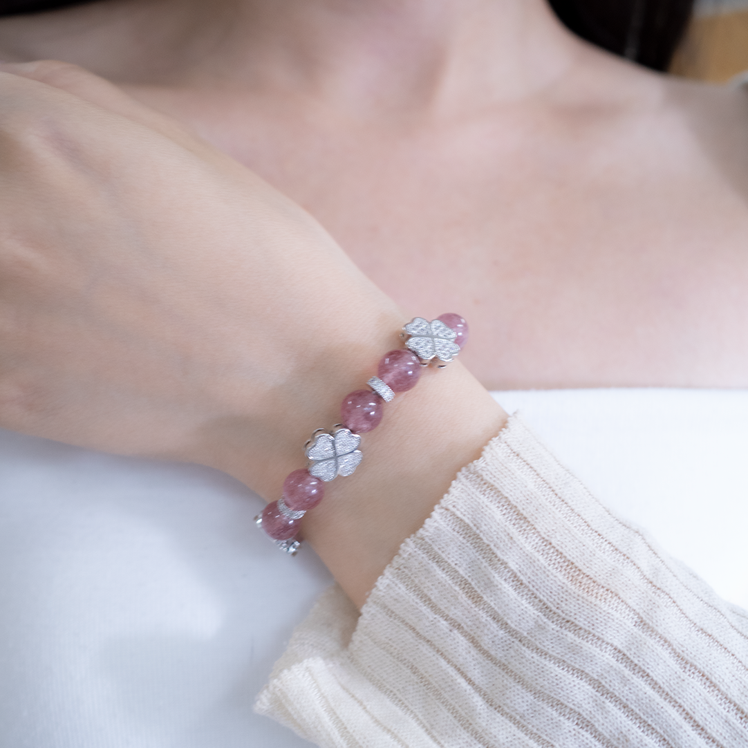 Treasure Island Strawberry Quartz Bracelet