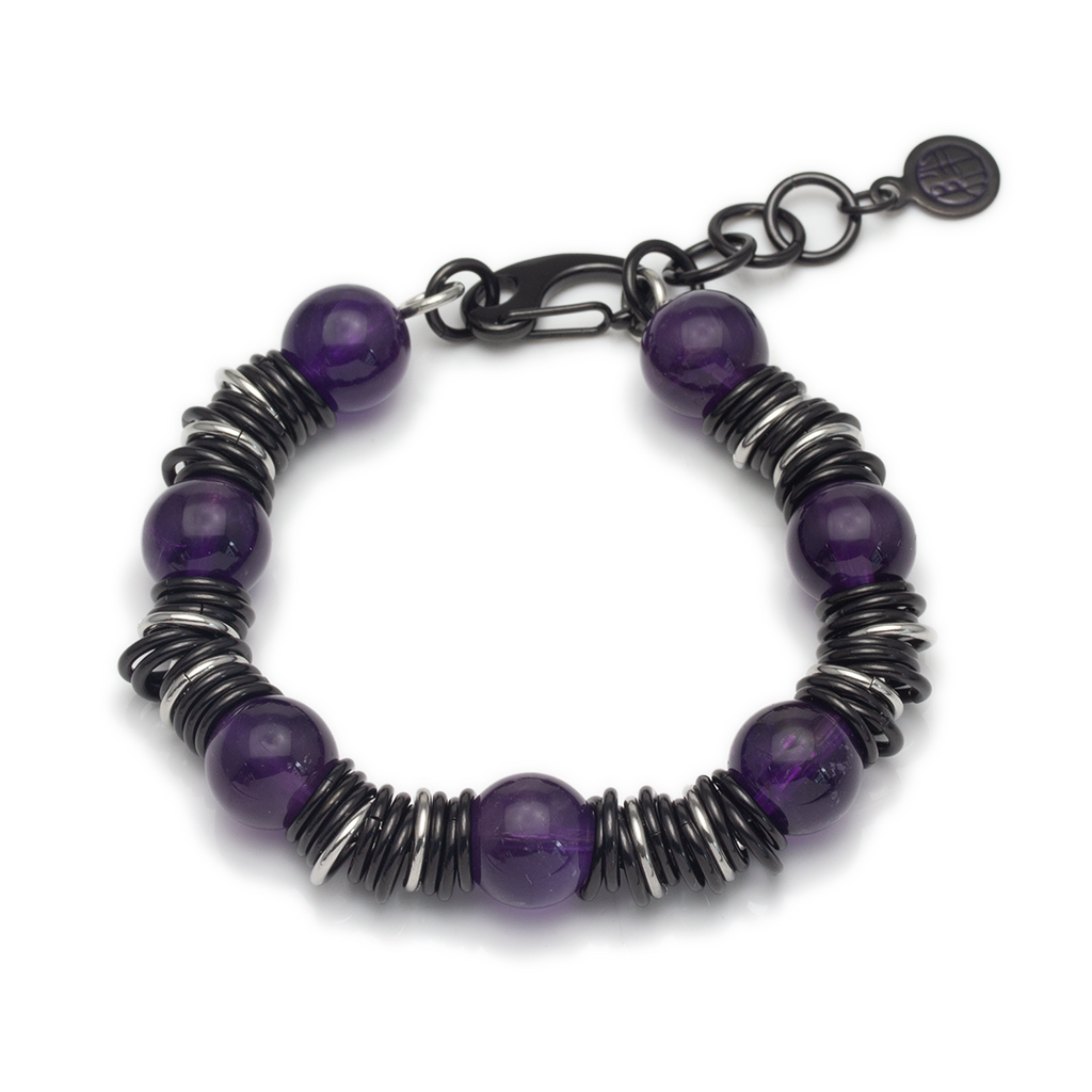 Dusk Amethyst Bracelet - Meditative Journey