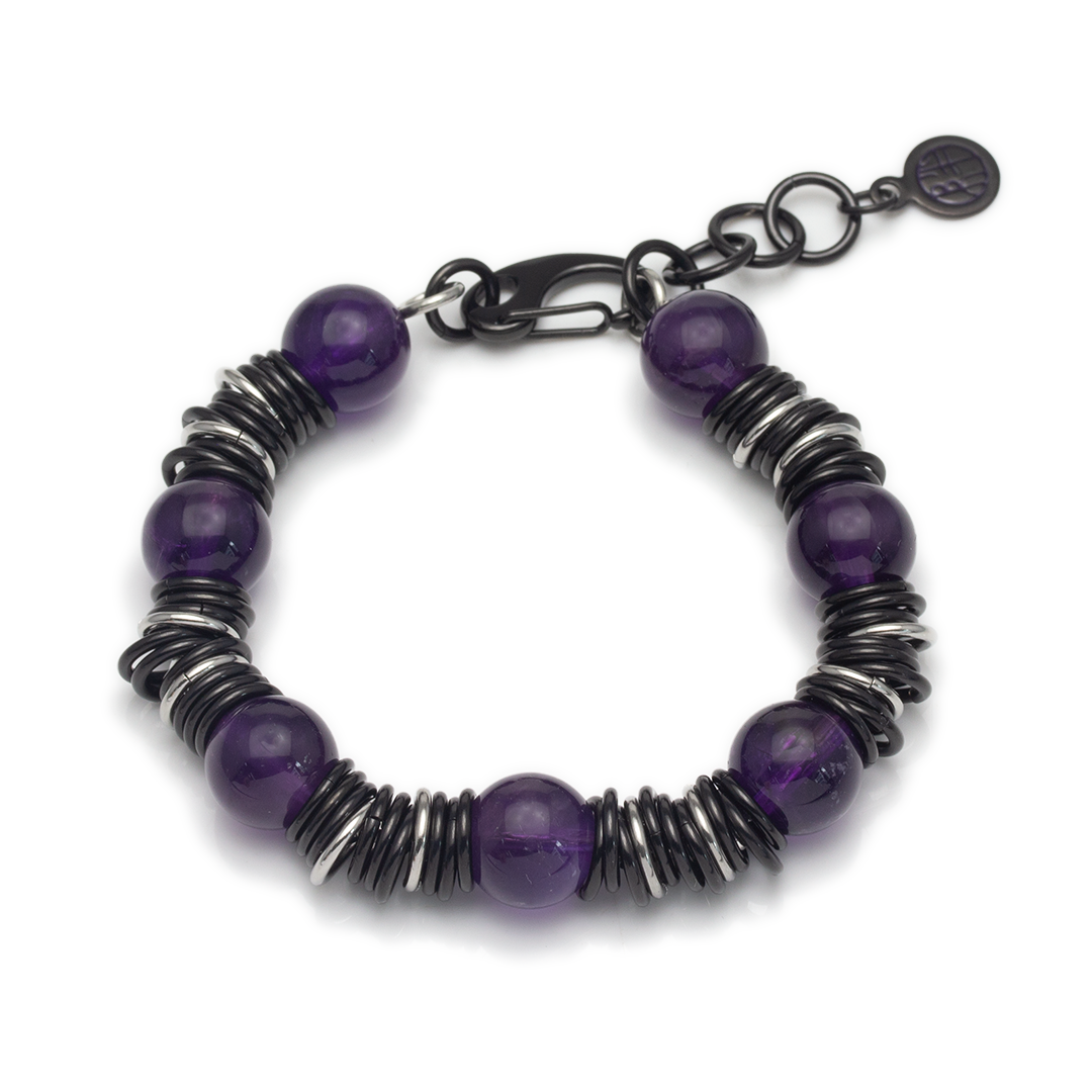 Dusk Amethyst Bracelet - Meditative Journey