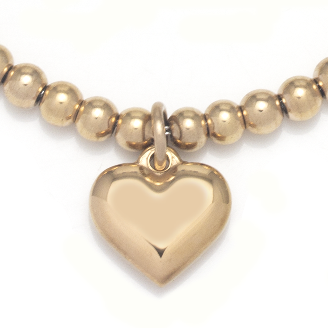 Hearted You 心形牌刻字手鏈 - 銀