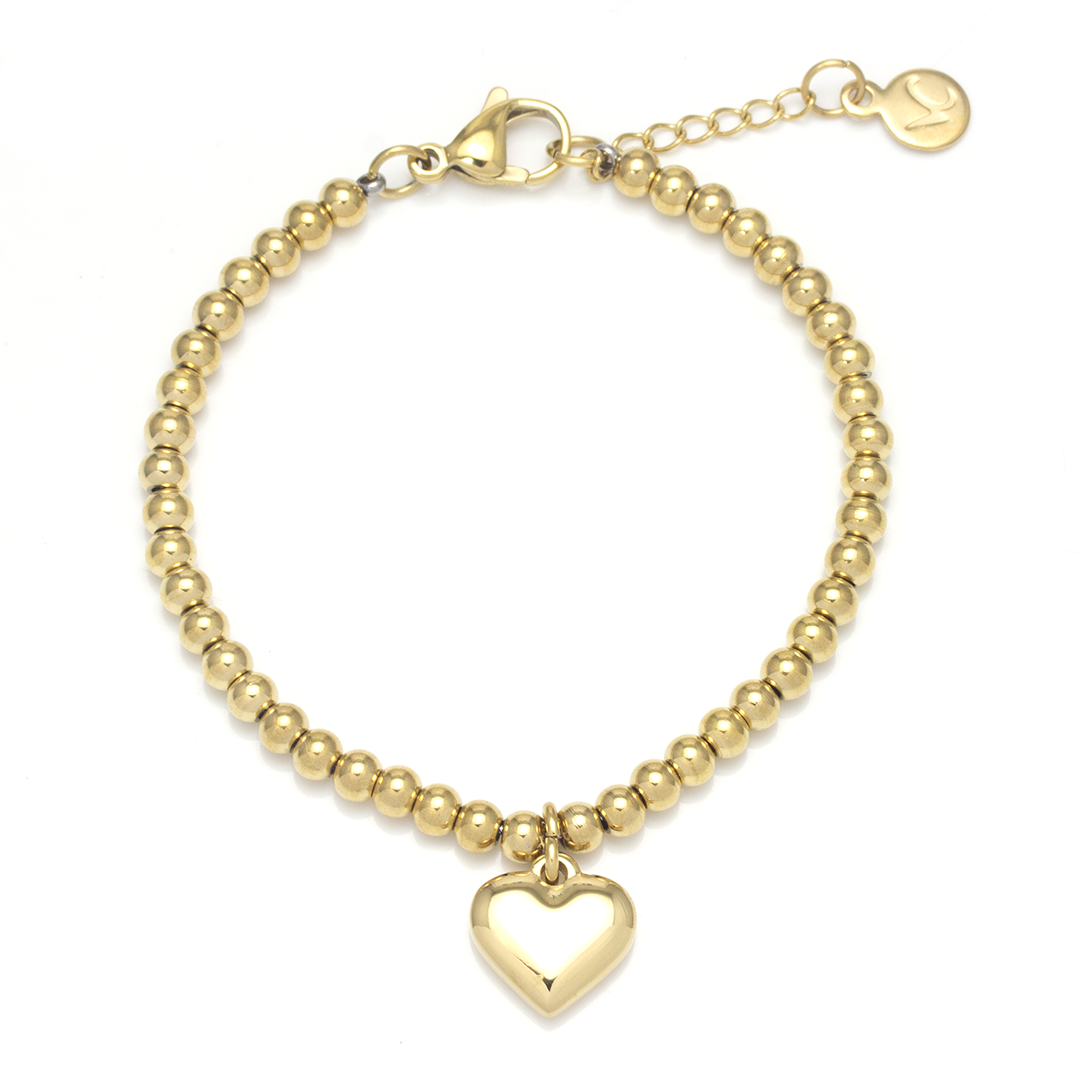 Hearted You 心形牌刻字手鏈 - 銀