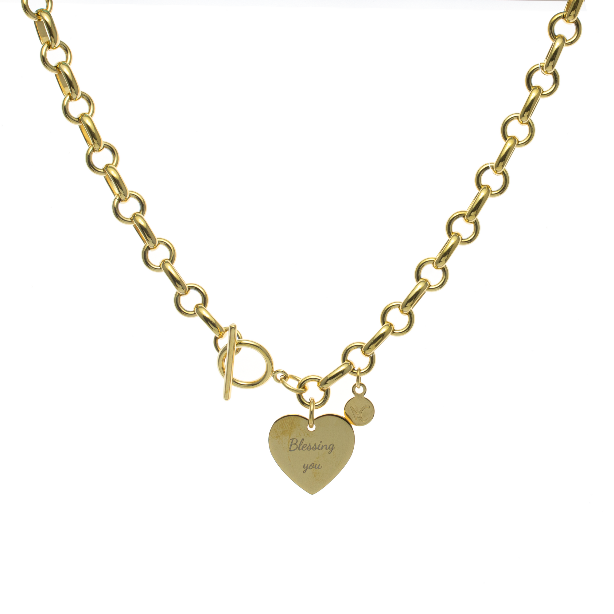 Locked Heart Customize Engraving Necklace