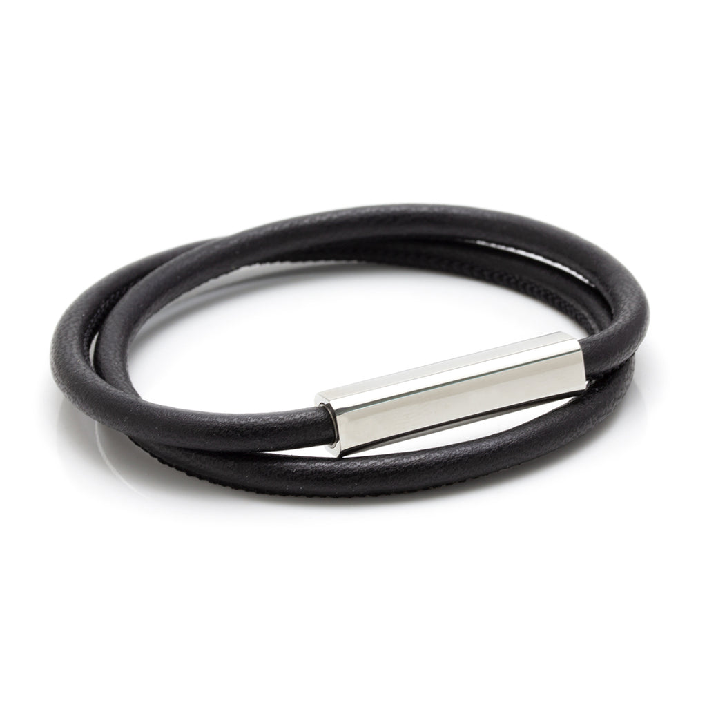 Wanderlust Customize Engraving Lambskin Leather Bracelet