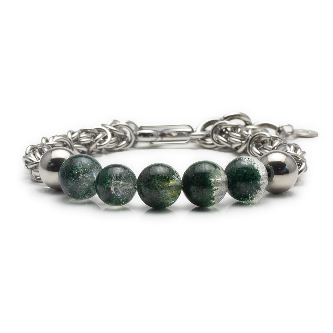 Changeless Engraving Green Phantom Quartz Bracelet