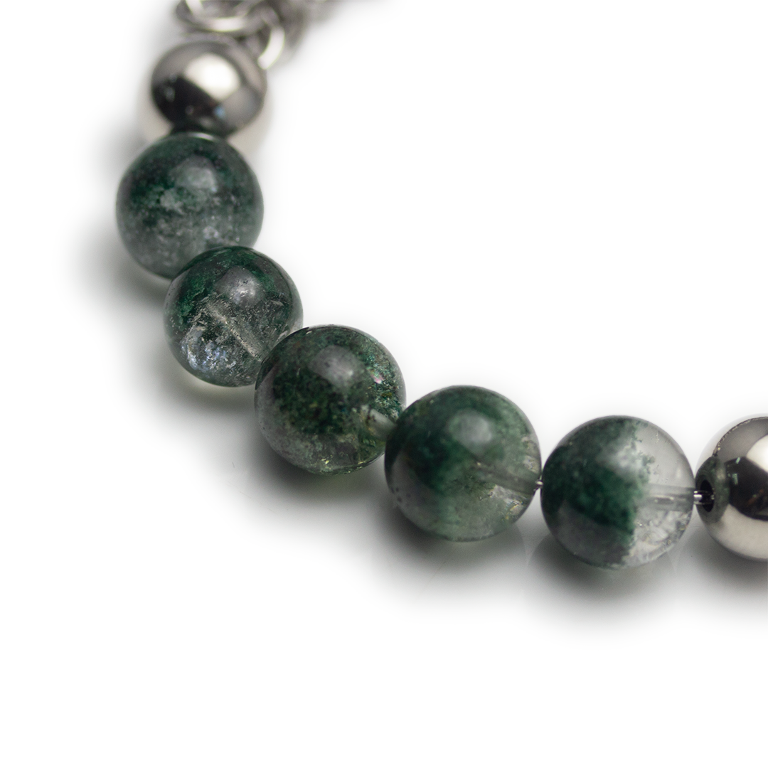 Changeless Engraving Green Phantom Quartz Bracelet