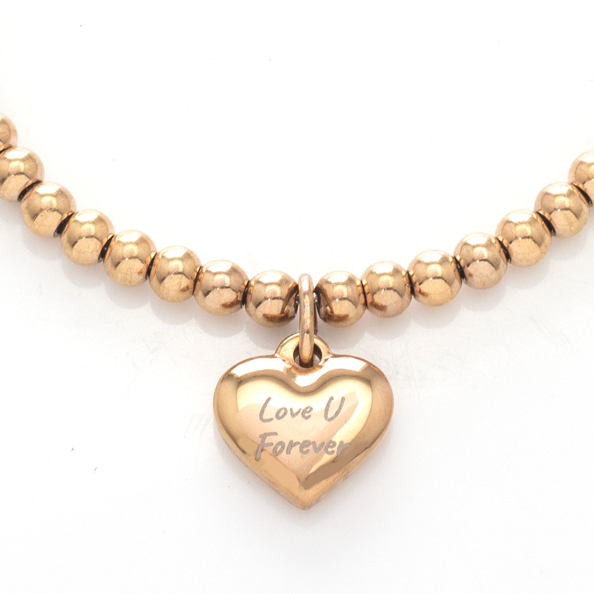 Love Imprinted message bracelet - Love U Forever