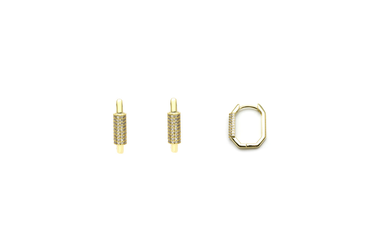 Octagon Earring ( Large )