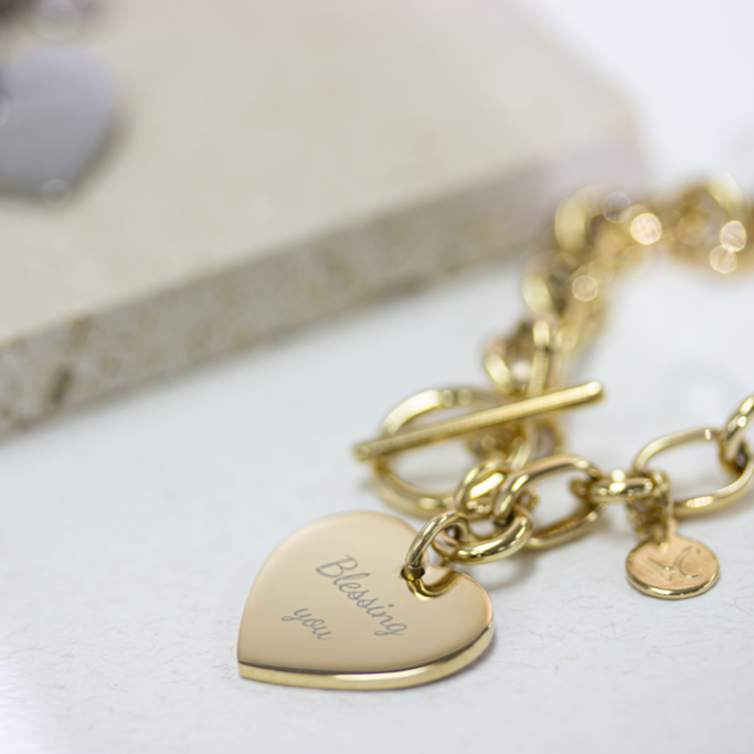 Locked Heart Customize Engraving Necklace