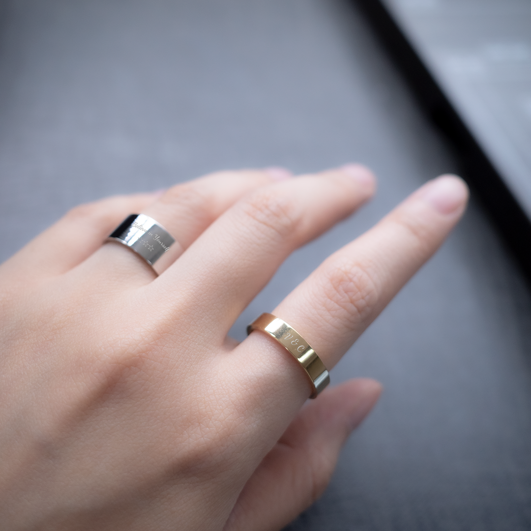 Basic Customize Engraving Ring - Thin