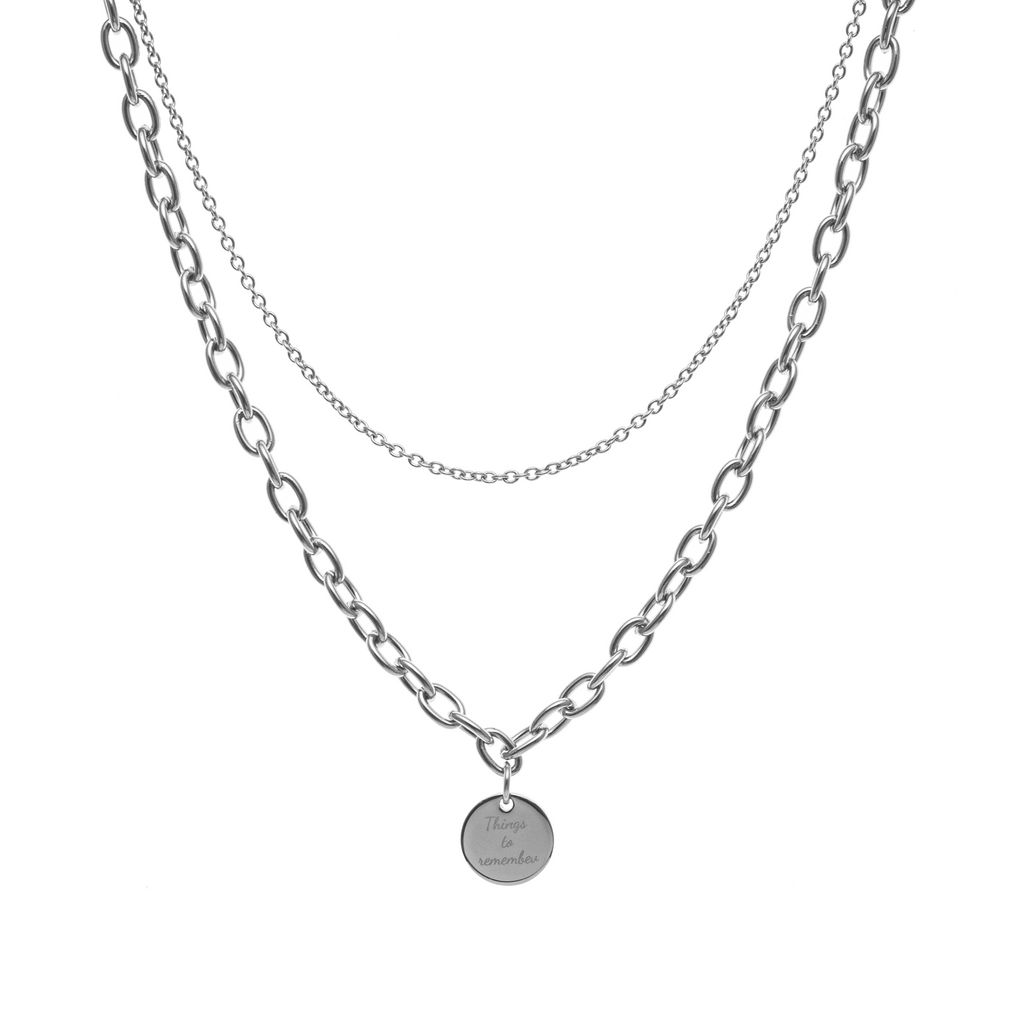 Allora Customize Engraving Double Necklace