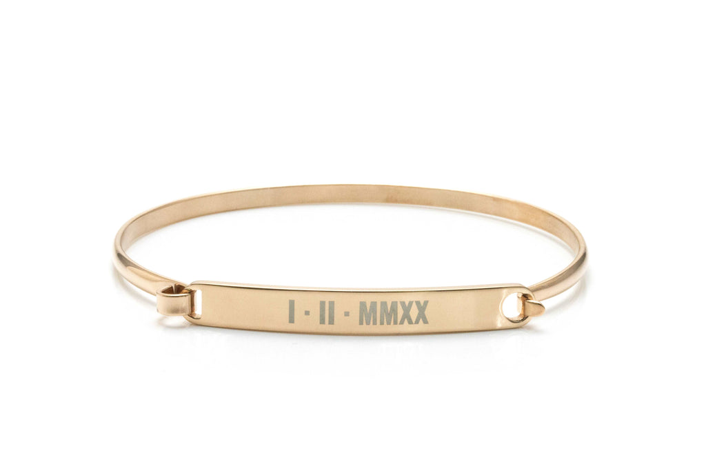 Dedicate Customize Engraving Bangle - Rose gold