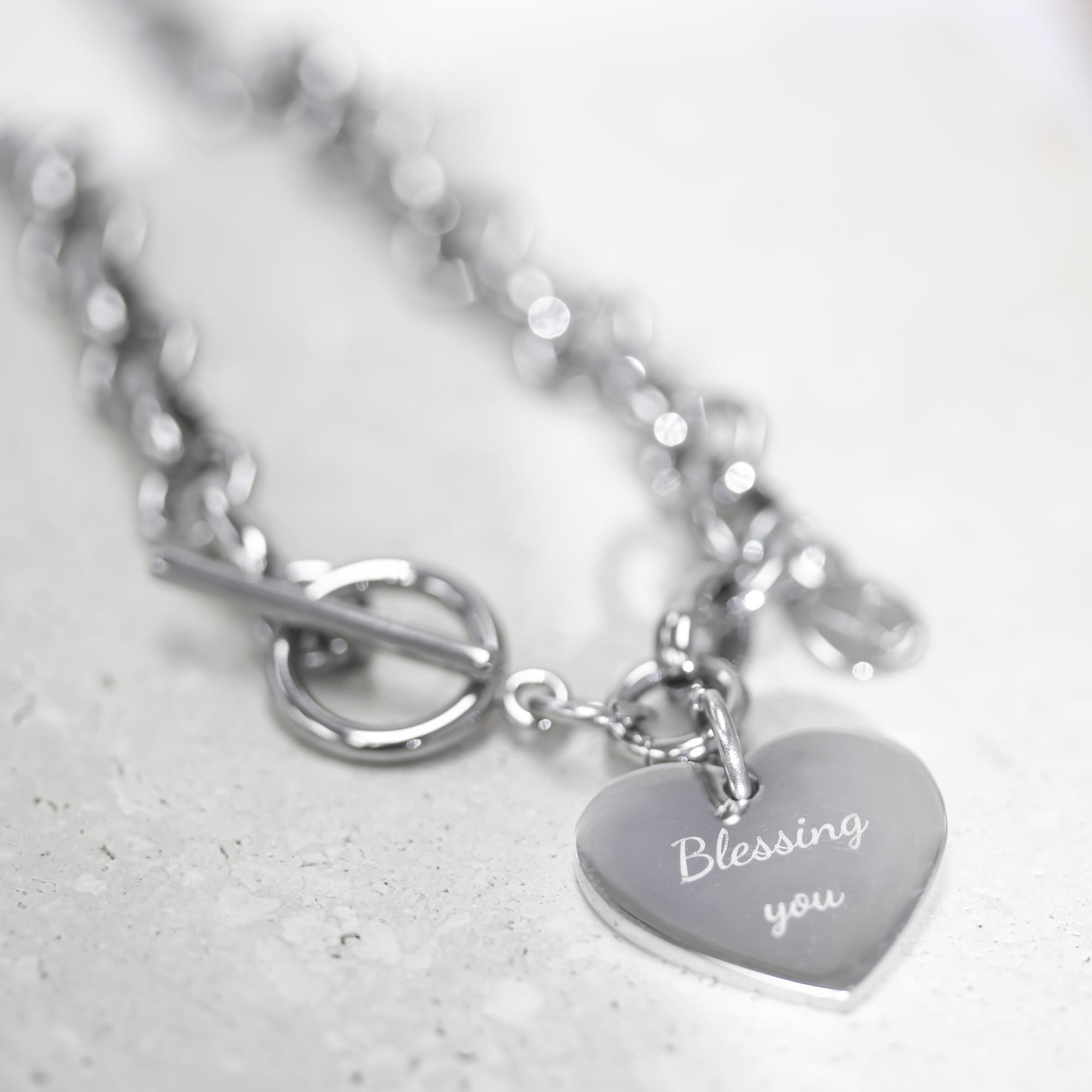 Locked Heart Customize Engraving Necklace
